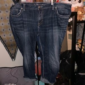 Silver Suki Capri Jeans Plus Size 26